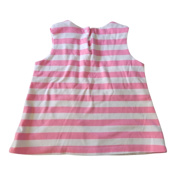 The Beaufort Bonnet Company Pink White Striped Strawberry Sleeveless Top Girls 6 - Picture 3 of 10